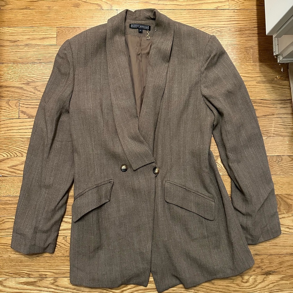 90’s Vintage brown single breasted blazer size 10